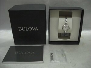 BULOVA ブローバ クオーツ 腕時計 箱付き コマ付属 レディース