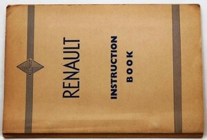 RENAULT/12.1 H.P CARS INSTRUCTION BOOK