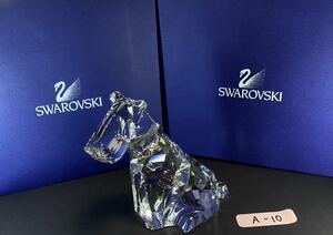 【SWAROVSKI】廃盤品 おすましテリア 犬 小物 インテリア 置物 フィギュリン クリスタル