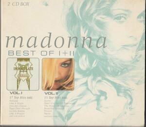 MADONNA　マドンナ　BEST OF Ⅰ + Ⅱ　限定盤 2枚組 CDボックスセット　：　The Immaculate Collection　/　GHV2