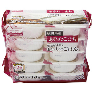 くらしにベルク　アイリスフーズ　低温製法米のおいしいごはん　秋田県産あきたこまち　180g×10　8袋セット　計80食　送料無料