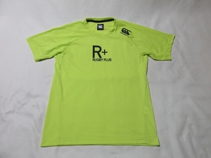 O-734★カンタベリー♪RUGBY PLUS/黄緑色/半袖Tシャツ(3L)★