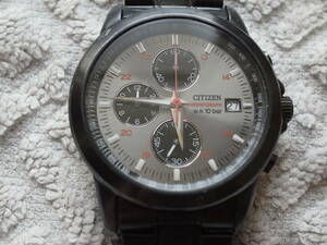 CITIZEN Chronograph 10BAR 0510-k006414 腕時計　シチズン　クロノグラフ　ブラック