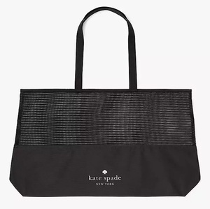 ☆限定品☆kate spade 横ライン柄 ショッピングバッグ Black