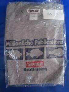 ■即決価格　送料込み金額月刊釣り情報　Boat　Fishing　Million　Echo　Publications　Tシャツ　サイズS　グレー　◆新品◆