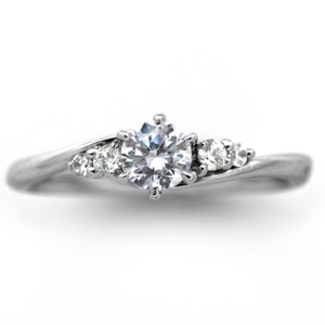 婚約指輪 プラチナ ダイヤモンド リング 0.3カラット 鑑定書付 0.340ct Fカラー SI2クラス 3EXカット CGL 通販