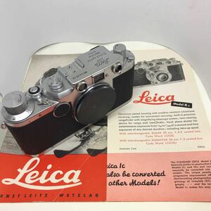 バルナックライカⅡC　leica　希少な英文カタログ付