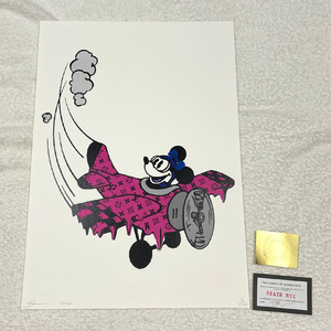 DEATH NYC ミッキーマウス ルイヴィトン LOUISVUITTON ディズニー 世界限定100枚 ポップアート アートポスター 現代アート KAWS Banksy
