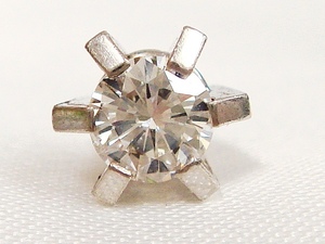 豪華!!プラチナＰＭ★綺麗な天然ダイヤモンド0.335ｃｔ★ピンブローチ・タイタック★PＭ・.335刻印★留め具無し重量1..2ｇ☆サイズ表記有