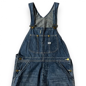 Lee リー DUNGAREES ダンガリーズ USED ウォッシュ 加工 デニム オーバーオール LM7254 ワークウェア ペインター つなぎ M インディゴ