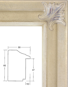額縁　油絵/油彩額縁 出展用本縁 仮縁 7757 F50号 P50号 M50号 シルバー