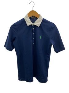 POLO GOLF◆ポロシャツ/M/コットン/NVY/ネイビー