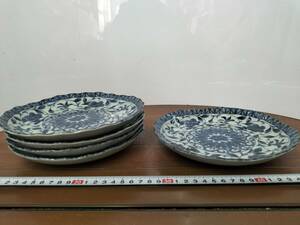 コレクション　昭和　レトロ　アンティーク　料理皿　中皿　陶器　5枚　まとめて　未使用