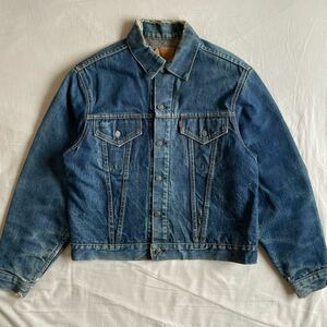 BIG SIZE44! 60s Levi’s 70505 移行期 BIGE 均等V デニムジャケット ブランケット 裏付 ビンテージ USA製 リーバイス 3rd 557 xx 50s 70s