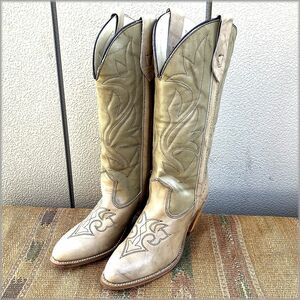 ★Capezio　カペジオ　デッドストック？　80s　USA製　ビンテージ　レディース　ウエスタンブーツ　size 7M 22.5~23cm位　アメリカ買付★