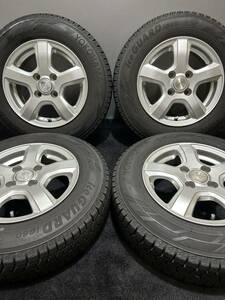 155/80R13 YOKOHAMA/ice GUARD iG60 18年製 GRASS HN 13インチ 5J ＋35 100 4H スタッドレス バリ山 4本 パッソ