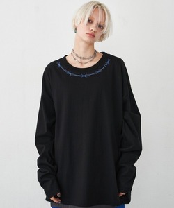 「AIVER」 長袖Tシャツ MEDIUM ブラック メンズ