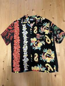 BEAMSアロハシャツ 和柄　半袖 ハワイアンシャツ サイズ記号XL17-17.5美品