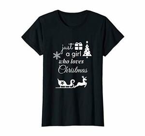 クリスマスホリデー冬のクリスマスの装飾を愛するちょうど女の子 Tシャツ