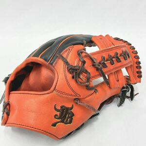 和牛JB 硬式 内野手用 JB-006S 宮崎和牛革 グラブ グローブ 野球 ブラック×オレンジ系　右投げ用 05-0329