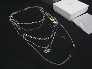 1円 ■美品■ ChristianDior クリスチャンディオール ネックレス チョーカー アクセサリー レディース シルバー系 AZ4065