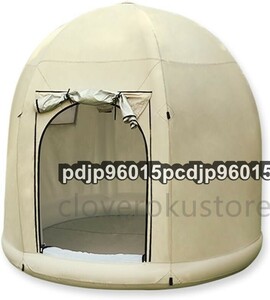 屋外快速空気入りテント携帯型速開キャンプピクニックテント円形多人数テントを大きくする2-4人使用一体成型雨除け日焼け防止引裂き防止携