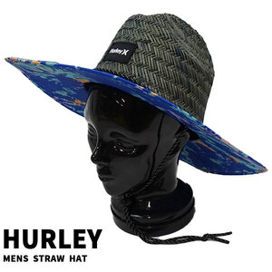 HURLEY 麦わら帽子 JAVA STRAW HAT 012 WOLF GREY ハーレー HAT/ハット 帽子 日よけ ストローハット 天然素材 送料無料 [返品、交換不可]