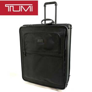 【美品】TUMI トゥミ 2輪 特大 大容量 キャンバス キャリーケース スーツケース 2245D3 ブラック 南京錠 バンド付き