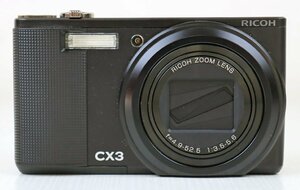 S★ジャンク品★コンパクトデジタルカメラ 『RICOH CX3 ブラック』 リコー 発売:2010年 バッテリー・チャージャーのみ付属