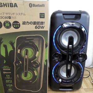 Q043【手渡しOK】TOSHIBA 東芝 ポータブルサウンドシステム TY-ASC60 Bluetooth スピーカー　中古　/7