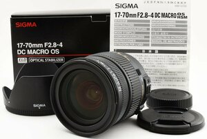 Sigma AF 17-70mm f/2.8-4 DC OS Macro HSM Nikon Fマウント [美品] 元箱 レンズフード付き 大口径標準ズーム 手ぶれ補正