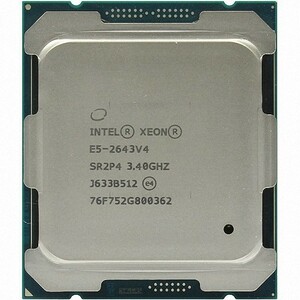 2個セット Intel Xeon E5-2643 v4 SR2P4 6C 3.4GHz 20MB 135W LGA2011-3 DDR4-2400