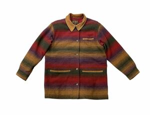 80s 90s EDDIE BAUERE NAITIVE RUG WOOL ジャケット 黒タグ ビンテージ USA エディーバウアー ネイティブ ウール RRL ポロ カントリー