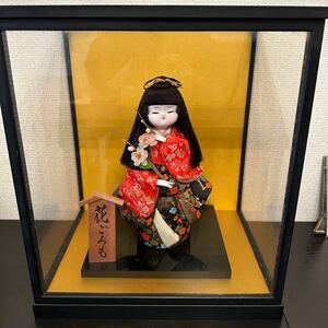 木目込人形 花ごろも 日本人形 市松人形 江戸 ガラスケース Japanese Doll Girl Glass case Japan