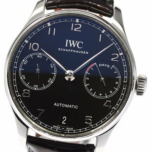 ★内箱・保証書付き【IWC SCHAFFHAUSEN】IWC ポルトギーゼ オートマティック 7デイズ デイト IW500703 自動巻き メンズ_738402