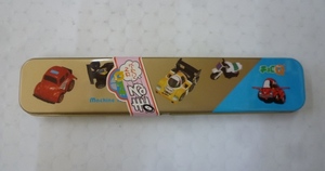昭和レトロ　激レア　昔の走る筆箱　 タカラ・チョロＱ　缶ペンケース