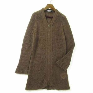 r5a072607★美品 2003AW カーブ期 COMME des GARCONS HOMME PLUS オムプリュス ローゲージ モヘヤニット ロングカーディガン L相当