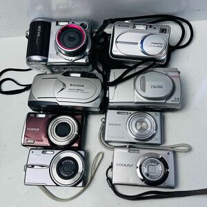 デジカメ 8台セット まとめ売り SONY CASIO Nikon coolpix SANYO FUJIFILM FinePix BIGJOB OLYMPUS コンパクトデジタルカメラ 