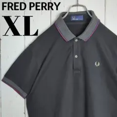 ☆美品☆ FRED PERRY フレッドペリー 刺繍ロゴ ポロシャツ XL