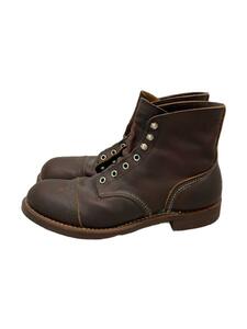 RED WING◆レースアップブーツ・アイアンレンジ/UK7.5/BRW/レザー/8111