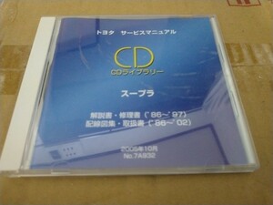 廃盤 サービスマニュアル スープラ GA70 MA70 JZA70 JZA80 CDライブラリー 解説書 修理書 配線図 取扱書