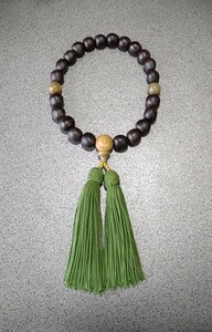 無患子 (むくろじ) 数珠 念珠 木製 約12㎜ 22玉 緑檀仕立