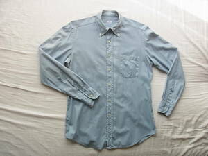 Glanshirt　グランシャツ　コットンオックス素材　ユーズド加工　ボタンダウンシャツ　サイズ 15 1/2 - 39 MADE IN ITALY