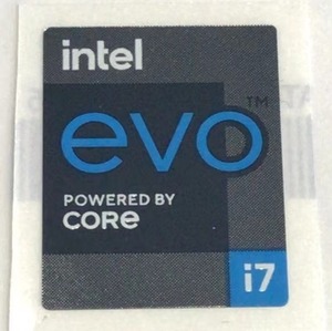 ■新品・未使用 ■10枚セット 第十一代【intel evo POWERED BY CORE i7】エンブレムシール【13*23㎜】送料無料・追跡サービス付き☆P270