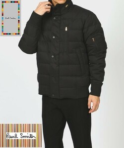 ☆新品未使用☆Paul Smith ダウンジャケット 裏マルチ柄 上質ダウン90％☆黒☆Lサイズ 肩幅51㎝ 身幅58㎝ 着丈70㎝ 袖丈64㎝☆定価71,500円