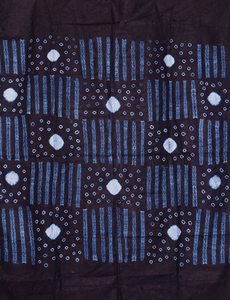 藍染布　アフリカ　ギニア　バゼン布　フラ族　藍染絞り　No.13　飾り布
