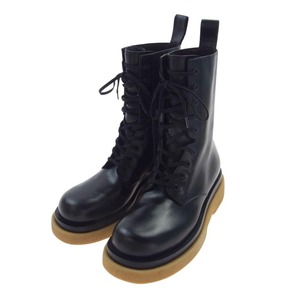 BOTTEGAVENETA ボッテガヴェネタ 667093 VBFS50 1000 BOOT LEATHER MILITARY ミリタリー レザー レースアップ ブーツ【極上美品】【中古】