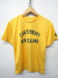 V1115：CANTERBURY OF NEW ZEALAND カンタベリー 半袖Tシャツ/黄色/M 半袖カットソー スポーツウェア ラグビーシャツ：35