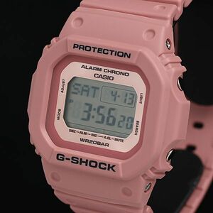 1円 稼動 カシオ G-SHOCK ベイビージー QZ プロテクション DW-D5600LF デジタル文字盤 ピンク 腕時計 6406000 4MGY