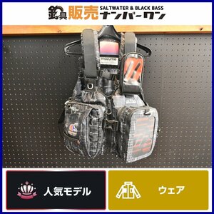 【人気モデル★】オレンジブルー マズメ レッドムーンライフジャケット IX カモ ブラックカスリ ライフジャケット 河口 磯 釣り 等（KKM_O1